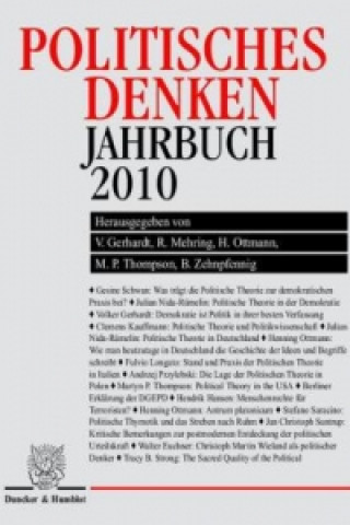 Könyv Politisches Denken, Jahrbuch 2010 Volker Gerhardt