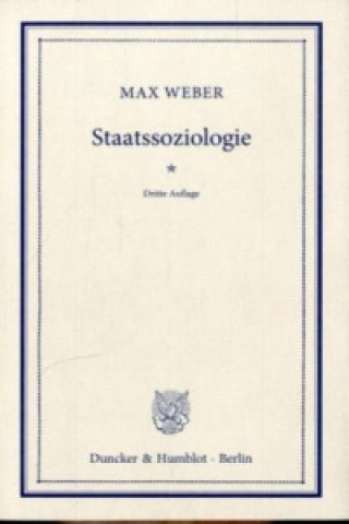 Book Staatssoziologie. Max Weber