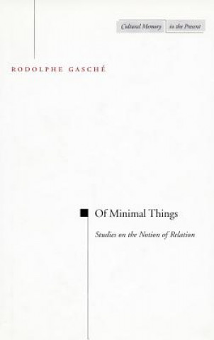 Kniha Of Minimal Things Rodolphe Gasche