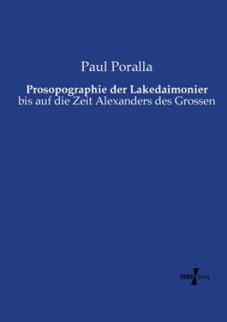 Buch Prosopographie der Lakedaimonier Paul Poralla