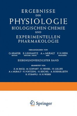 Kniha Ergebnisse der Physiologie Biologischen Chemie und Experimentellen Pharmakologie O. Krayer