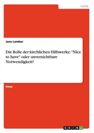 Книга Rolle der kirchlichen Hilfswerke Jana Lambur
