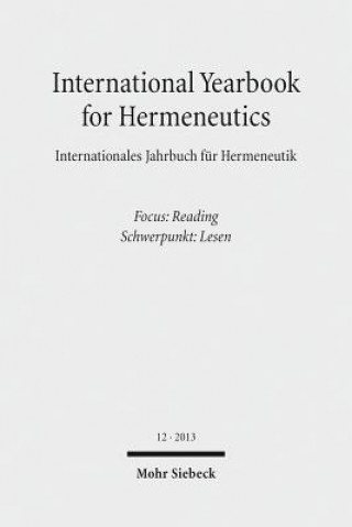 Knjiga International Yearbook for Hermeneutics / Internationales Jahrbuch fur Hermeneutik Günter Figal