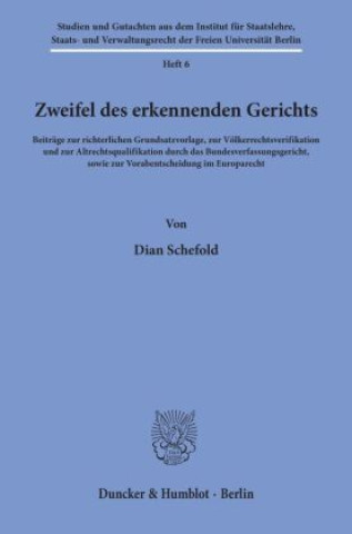 Kniha Zweifel des erkennenden Gerichts. Dian Schefold