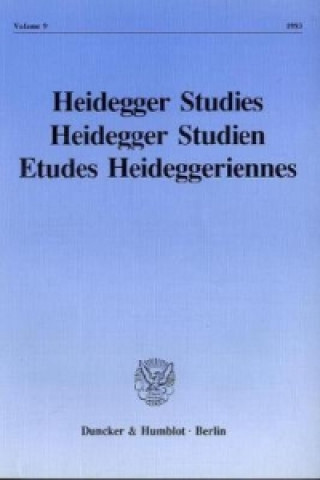 Kniha Heidegger Studies / Heidegger Studien / Etudes Heideggeriennes. Parvis Emad
