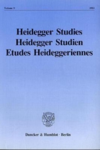 Könyv Heidegger Studies / Heidegger Studien / Etudes Heideggeriennes. Parvis Emad