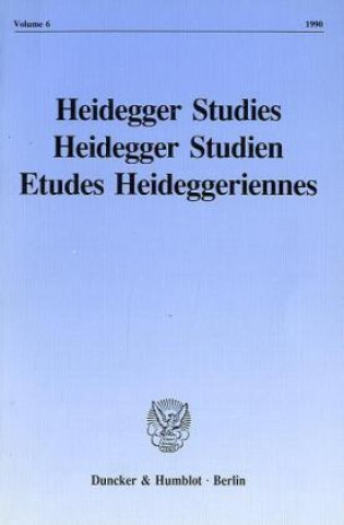 Kniha Heidegger Studies / HeideggerStudien / Etudes Heideggeriennes. Parvis Emad