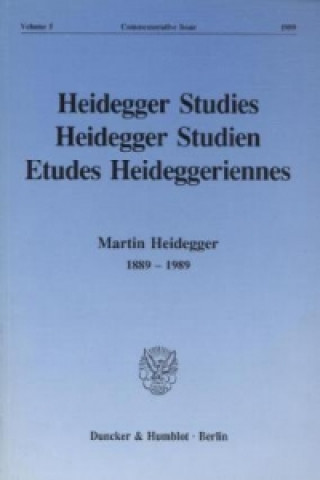 Książka Martin Heidegger 1889 - 1989. Commemorative Issue. Parvis Emad