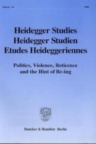 Książka Heidegger Studies / Heidegger Studien / Etudes Heideggeriennes. Parvis Emad