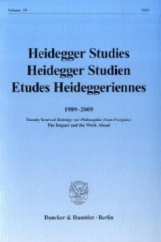 Carte Heidegger Studies / Heidegger Studien / Etudes Heideggeriennes. Parvis Emad