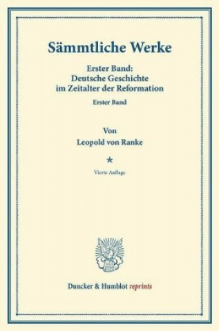 Carte Sämmtliche Werke., 47 Teile Leopold von Ranke