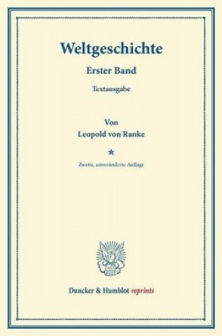 Kniha Weltgeschichte., 4 Teile Leopold von Ranke