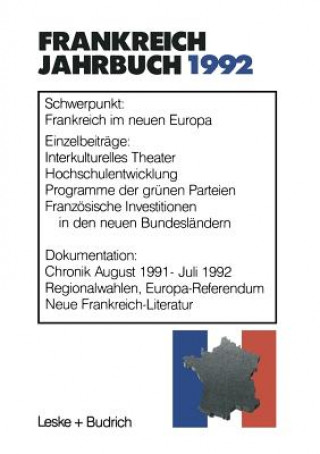 Książka Frankreich-Jahrbuch 1992 