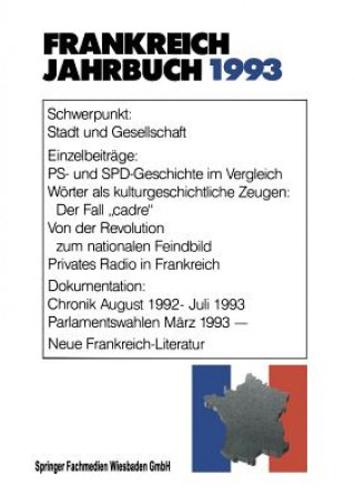 Kniha Frankreich-Jahrbuch 1993 