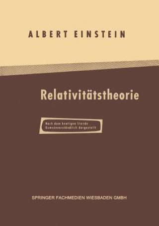Könyv UEber Die Spezielle Und Allgemeine Relativitatstheorie Albert Einstein