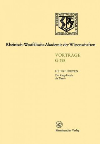Boek Der Kapp-Putsch ALS Wende Heinz Hürten