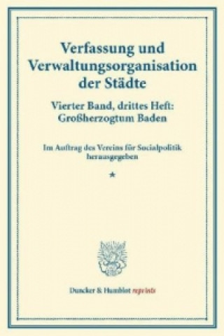 Knjiga Verfassung und Verwaltungsorganisation der Städte. 