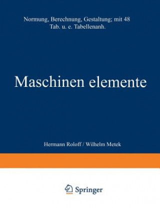Könyv Maschinen Elemente Hermann Roloff