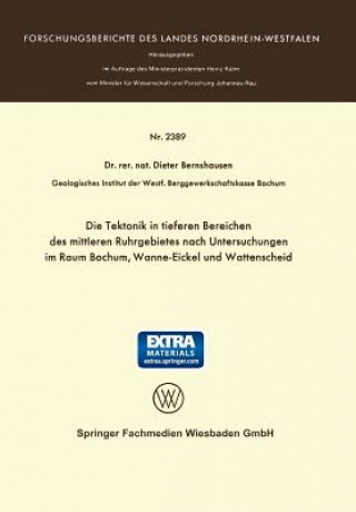 Βιβλίο Tektonik in Tieferen Bereichen Des Mittleren Ruhrgebietes Nach Untersuchungen Im Raum Bochum, Wanne-Eickel Und Wattenscheid Dieter Bernshausen