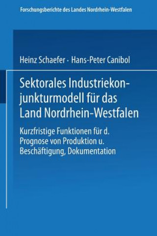 Carte Sektorales Industriekonjunkturmodell Fur Das Land Norddhein-Westfalen Heinz Schaefer