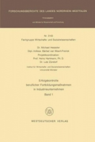 Libro Erfolgskontrolle beruflicher Fortbildungsmanahmen in Industrieunternehmen Michael Hesseler