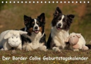 Kalendarz/Pamiętnik Der Border Collie Geburtstagskalender (Tischkalender immerwährend DIN A5 quer) Tina Mauersberger