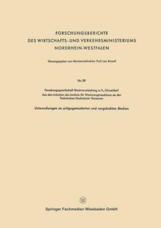 Carte Forschungsberichte Des Wirtschafts- Und Verkehrsministeriums Nordrhein-Westfalen Leo Brandt