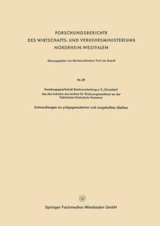 Book Forschungsberichte Des Wirtschafts- Und Verkehrsministeriums Nordrhein-Westfalen Leo Brandt