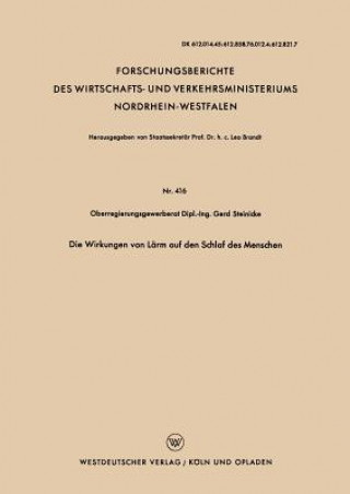 Książka Die Wirkungen Von Larm Auf Den Schlaf Des Menschen Gerd Steinicke