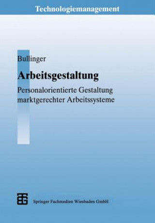 Könyv Arbeitsgestaltung, 1 Hans-Jörg Bullinger