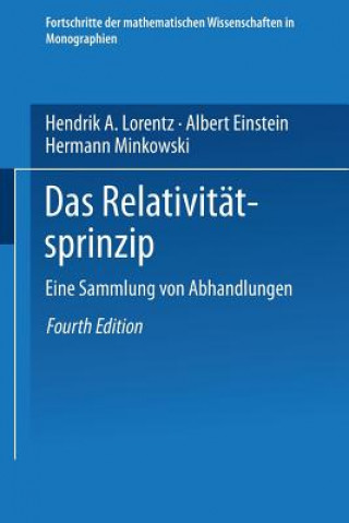 Kniha Das Relativitatsprinzip H. A. Lorentz