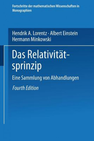 Buch Das Relativitatsprinzip H. A. Lorentz