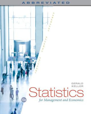 Kniha Statistics for Management and Economics, Abbreviated Gerald Keller