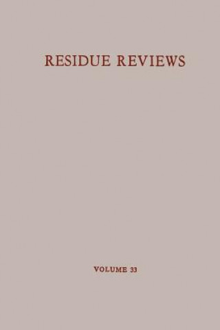 Book Residue reviews/Ruckstandsberichte Francis A. Gunther