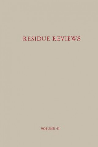 Книга Residue Reviews / Ruckstands-Berichte Francis A. Gunther