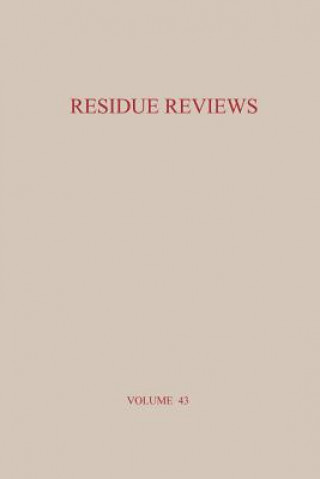 Kniha Residue Reviews Francis A. Gunther