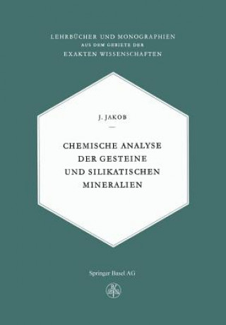 Book Chemische Analyse Der Gesteine Und Silikatischen Mineralien J. Jaeger