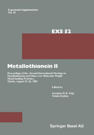 Kniha Metallothionein II J.H. Kägi