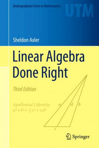 Carte Linear Algebra Done Right Sheldon Axler