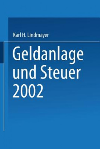 Carte Geldanlage Und Steuer Karl H. Lindmayer