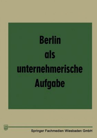 Książka Berlin ALS Unternehmerische Aufgabe Klaus Arlt