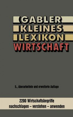 Könyv Gabler Kleines Lexikon Wirtschaft 