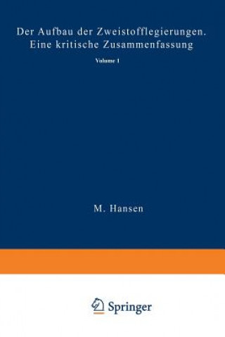 Kniha Der Aufbau der Zweistofflegierungen M. Hansen