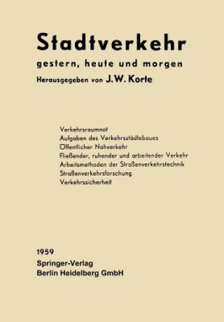 Buch Stadtverkehr, 1 Josef W. Korte