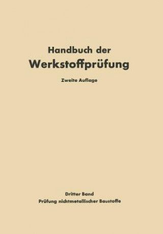 Książka Die Prüfung nichtmetallischer Baustoffe, 1 Otto Graf