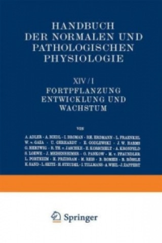 Könyv Fortpflanzung; Entwicklung und Wachstum. 2 Teile. 1926/27 A. Adler