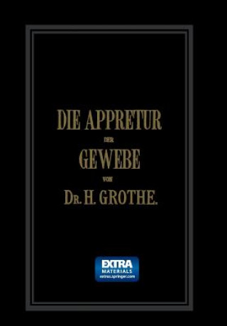 Carte Die Appretur Der Gewebe. (Methoden, Mittel, Maschinen.) Hermann Grothe