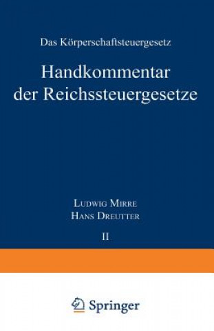 Boek Handkommentar der Reichssteuergesee Ludwig Mirre