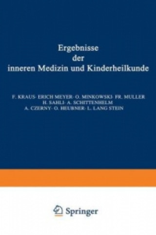 Kniha Ergebnisse der inneren Medizin und Kinderheilkunde L. Langstein