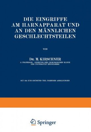 Könyv Die Eingriffe Am Harnapparat Und an Den Mannlichen Geschlechtsteilen NA Kirschner